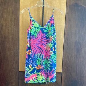 Vibrant Tropical Print Dress